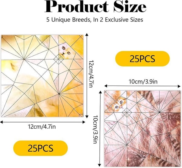 3D Paper Cats Origami Kit – 50 Sheets of Fun Crafting for Kids & Adults