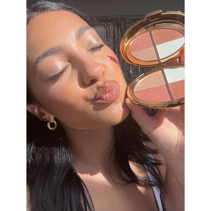 💝🔥Final 3 hours 60% off⏰eye & cheek palette - eyeshadow and highlighter makeup (with Detachable Brush)