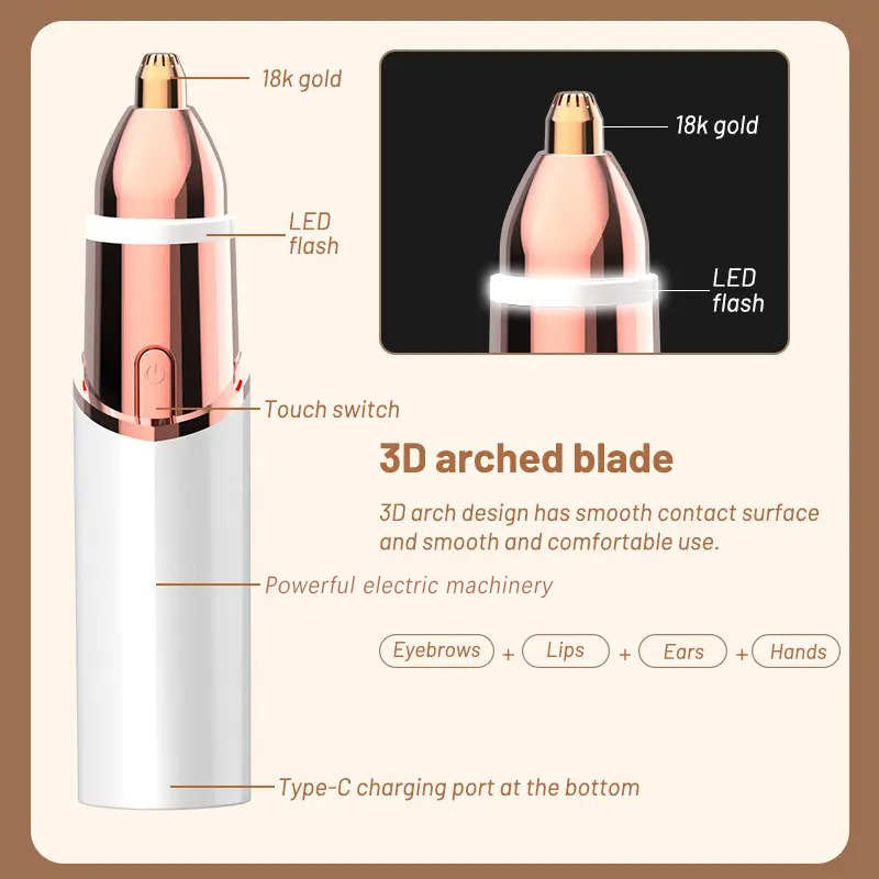 Skavix 2 in 1 facial & eyebrow hair trimmerator