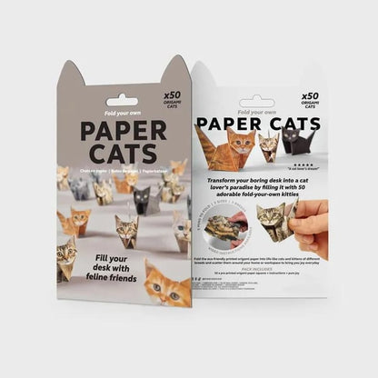 3D Paper Cats Origami Kit – 50 Sheets of Fun Crafting for Kids & Adults
