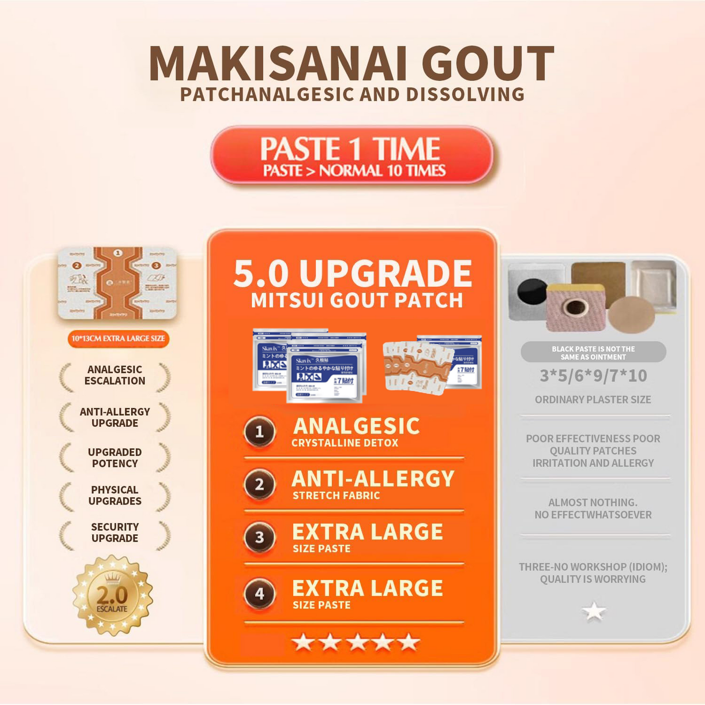 Back Pain Patch Natural Pain Relief Patches for Knee Neck Shoulder and Joint Pain Muscle Soreness Arthritis Relief™