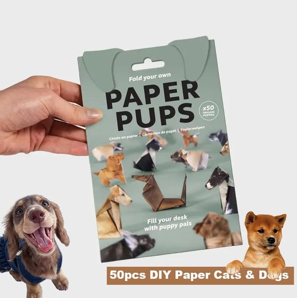 3D Paper Cats Origami Kit – 50 Sheets of Fun Crafting for Kids & Adults