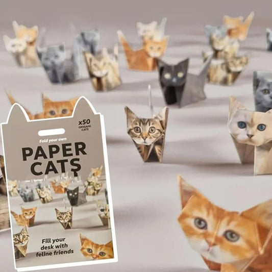 3D Paper Cats Origami Kit – 50 Sheets of Fun Crafting for Kids & Adults